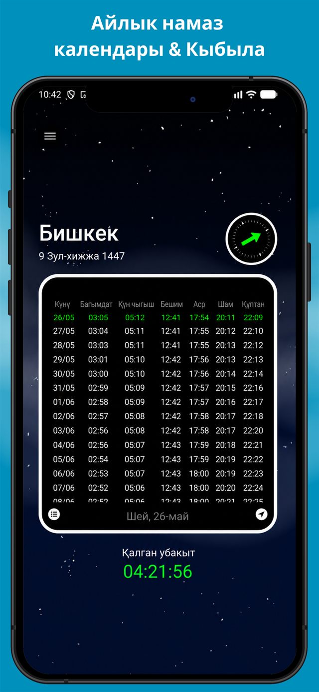 Намаз убактысы 2